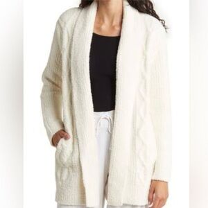 Barefoot Dreams CozyChic Cabin Cable Cardigan Sweater XL BDWCC20880